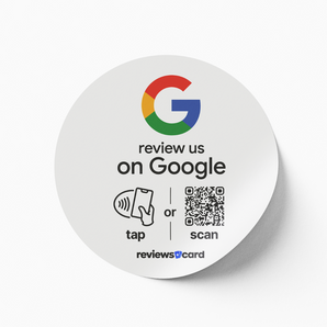 Black Google Review NFC & QR Window Sticker