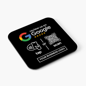 Black Custom Google Review NFC & QR Plate