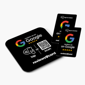 Google Review Plate & 2 Cards Bundle