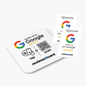 Google Review Plate & 2 Cards Bundle