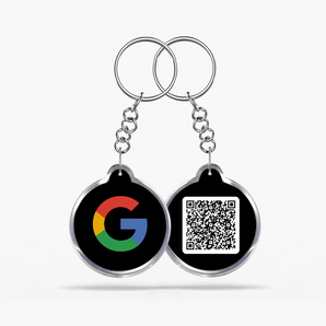 Black Google Review NFC & QR Code Keyring