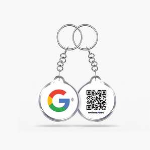 Black Google Review NFC & QR Code Keyring