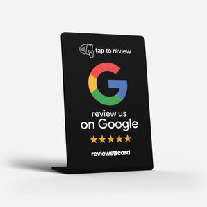 Black Google Review NFC Stand