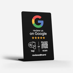 Black Google Review NFC & QR Stand