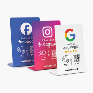 3 NFC & QR Review Stands Bundle