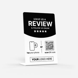 Custom Multi Link NFC & QR Stand - Reviews & Socials