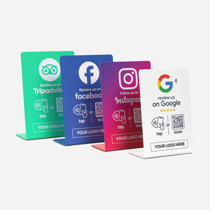 Custom Review NFC & QR Stand