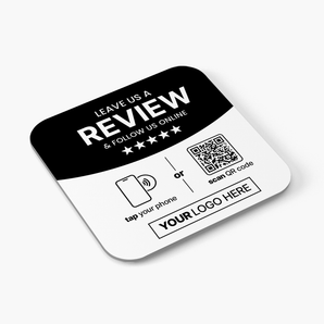 Custom Multi Link NFC & QR Plate - Reviews & Socials