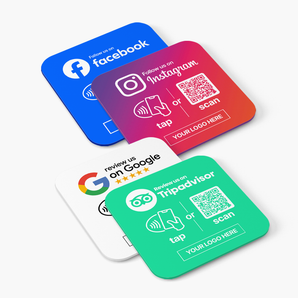 Custom Review NFC & QR Plate