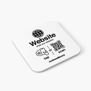 White Website NFC & QR Plate