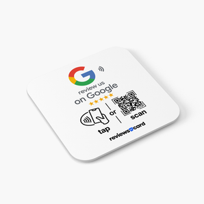 Black Google Review NFC & QR Plate