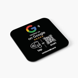 Black Google Review NFC & QR Plate