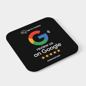 Black Google Review NFC Plate
