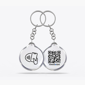 White Website NFC & QR Code Keyring
