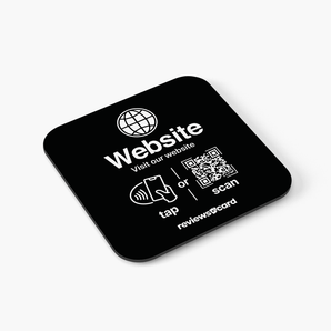 Black Website NFC & QR Plate